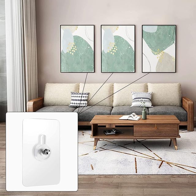 Wall Mount Screw Hooks for Kitchen Bathroom Bedroom Living Room 30 Pcs